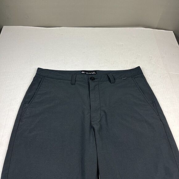Travis Mathew Mens Golf Shorts Black Stretch Performance Pockets Zip Up Size 36 - Picture 2 of 8